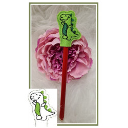 Stickdatei - ITH Stifteaufsatz Dino